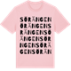 Pink Cotton t-shirt med Sörängen ordlek t-shirt