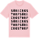 Pink Cotton t-shirt med Sörbergstorp ordlek t-shirt