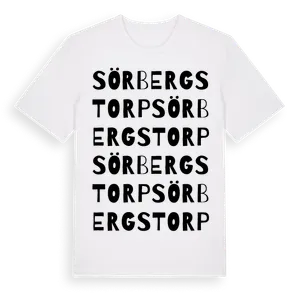 Sörbergstorp ordlek t-shirt – ekologisk bomull t-shirt från Pinshirt