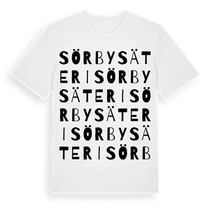 Sörby säteri ordlek t-shirt – ekologisk bomull t-shirt från Pinshirt