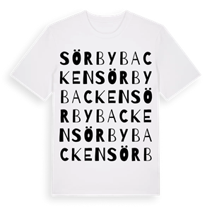 Sörbybacken ordlek t-shirt – ekologisk bomull t-shirt från Pinshirt