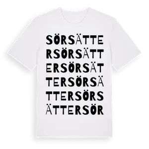 Sörsätter ordlek t-shirt – ekologisk bomull t-shirt från Pinshirt