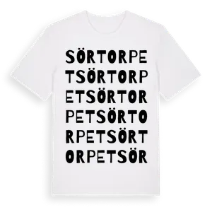 Sörtorpet ordlek t-shirt – ekologisk bomull t-shirt från Pinshirt