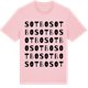 Pink Cotton t-shirt med Sotbo ordlek t-shirt