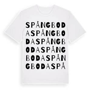 Spångboda ordlek t-shirt – ekologisk bomull t-shirt från Pinshirt