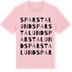 Pink Cotton t-shirt med Sparstalund ordlek t-shirt