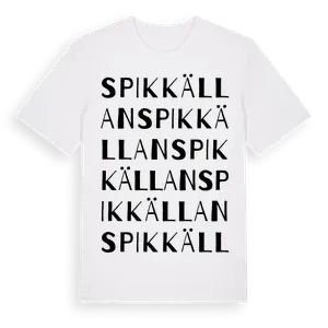 Spikkällan ordlek t-shirt – ekologisk bomull t-shirt från Pinshirt