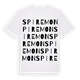 White t-shirt med Spiremon ordlek t-shirt