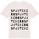 Vintage White t-shirt med Spjuteberg ordlek t-shirt