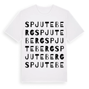 Spjuteberg ordlek t-shirt – ekologisk bomull t-shirt från Pinshirt