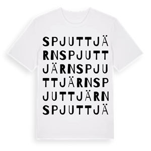 Spjuttjärn ordlek t-shirt – ekologisk bomull t-shirt från Pinshirt