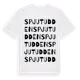 White t-shirt med Spjutudden ordlek t-shirt