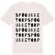 Vintage White t-shirt med Spögubbetorp ordlek t-shirt