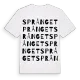 Språnget ordlek t-shirt