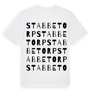 Stabbetorp ordlek t-shirt – ekologisk bomull t-shirt från Pinshirt