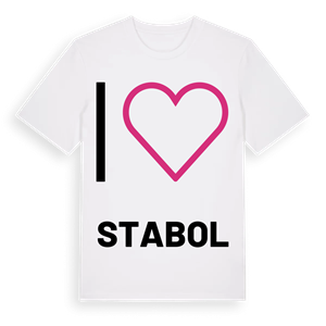 Jag älskar Stabol t-shirt stort tryck – ekologisk bomull t-shirt från Pinshirt