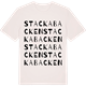 Vintage White t-shirt med Stackabacken ordlek t-shirt