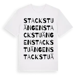 Stackstuängen ordlek t-shirt – ekologisk bomull t-shirt från Pinshirt