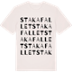 Vintage White t-shirt med Stakafallet ordlek t-shirt