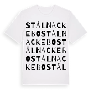 Stålnackebo ordlek t-shirt – ekologisk bomull t-shirt från Pinshirt