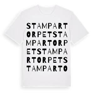 Stampartorpet ordlek t-shirt – ekologisk bomull t-shirt från Pinshirt