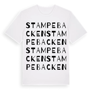 Stampebacken ordlek t-shirt – ekologisk bomull t-shirt från Pinshirt