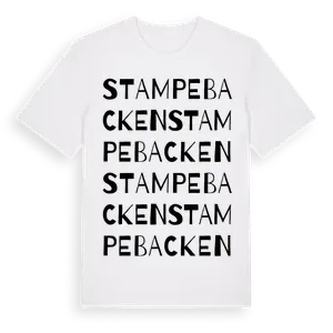 Stampebacken ordlek t-shirt – ekologisk bomull t-shirt från Pinshirt