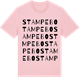 Pink Cotton t-shirt med Stampebo ordlek t-shirt