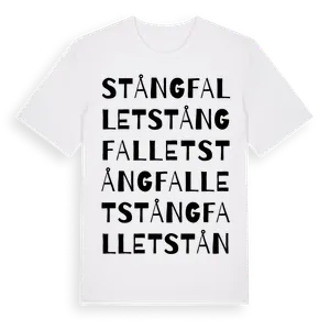 Stångfallet ordlek t-shirt – ekologisk bomull t-shirt från Pinshirt