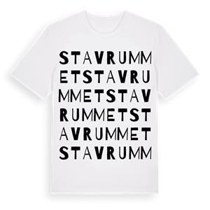 Stavrummet ordlek t-shirt – ekologisk bomull t-shirt från Pinshirt