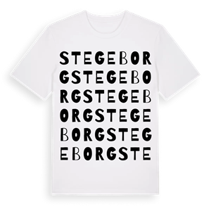 Stegeborg ordlek t-shirt – ekologisk bomull t-shirt från Pinshirt