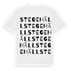 White t-shirt med Stegehäll ordlek t-shirt