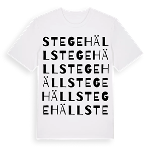 Stegehäll ordlek t-shirt – ekologisk bomull t-shirt från Pinshirt