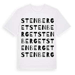 Stenberget ordlek t-shirt – ekologisk bomull t-shirt från Pinshirt
