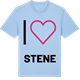 Blue Soul t-shirt med Jag älskar Stene t-shirt stort tryck