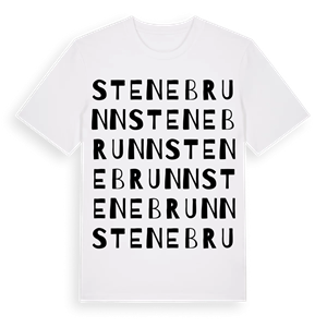 Stene brunn ordlek t-shirt – ekologisk bomull t-shirt från Pinshirt