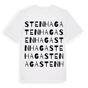 Stenhaga ordlek t-shirt – ekologisk bomull t-shirt från Pinshirt