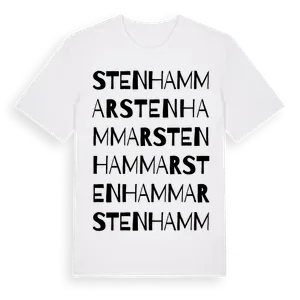 Stenhammar ordlek t-shirt – ekologisk bomull t-shirt från Pinshirt