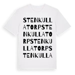 Stenkullatorp ordlek t-shirt – ekologisk bomull t-shirt från Pinshirt