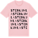 Pink Cotton t-shirt med Stenkumla ordlek t-shirt