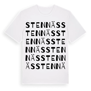 Stennäs ordlek t-shirt – ekologisk bomull t-shirt från Pinshirt