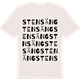 Vintage White t-shirt med Stensäng ordlek t-shirt