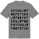 Mid Heather Gray t-shirt med Stensjötorp ordlek t-shirt