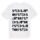 White t-shirt med Stensjötorp ordlek t-shirt