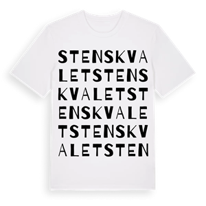 Stenskvalet ordlek t-shirt – ekologisk bomull t-shirt från Pinshirt