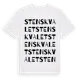 White t-shirt med Stenskvalet ordlek t-shirt