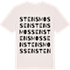 Vintage White t-shirt med Stensmossen ordlek t-shirt