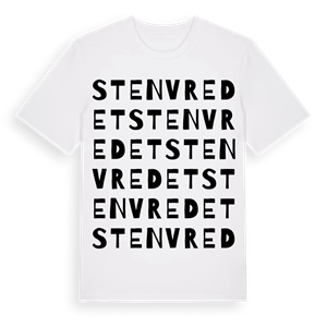 Stenvredet ordlek t-shirt – ekologisk bomull t-shirt från Pinshirt