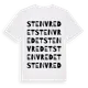 White t-shirt med Stenvredet ordlek t-shirt