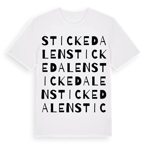 Stickedalen ordlek t-shirt – ekologisk bomull t-shirt från Pinshirt